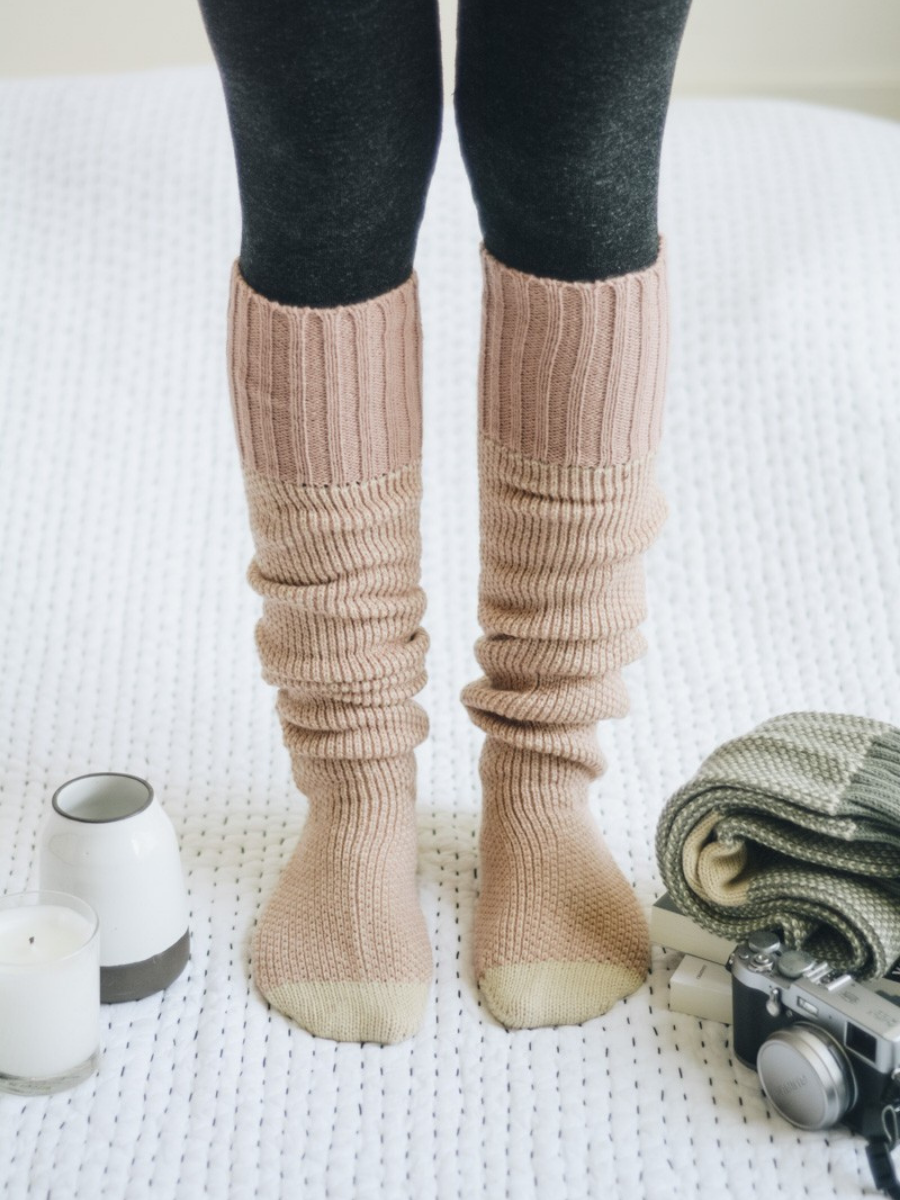 Knitted Lounge Calf High Socks