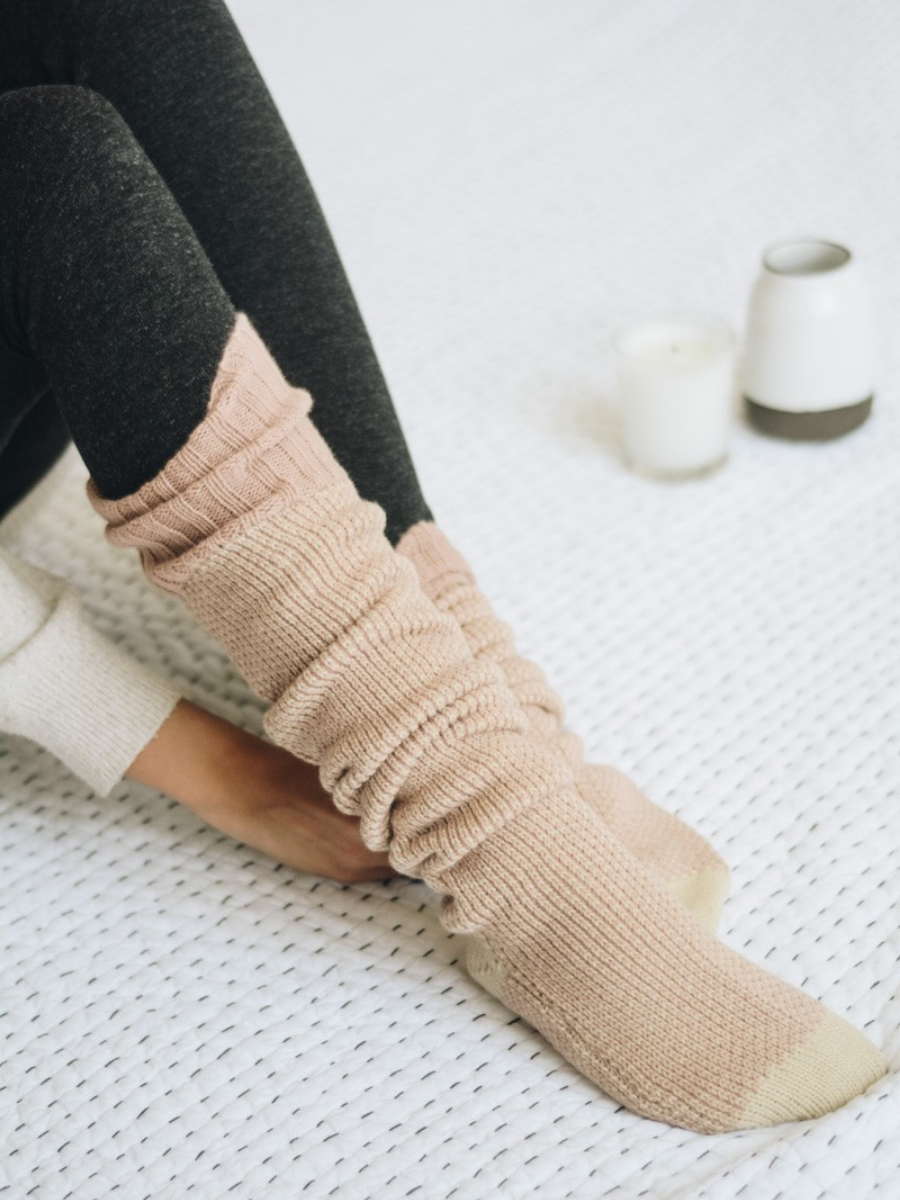 Knitted Lounge Calf High Socks